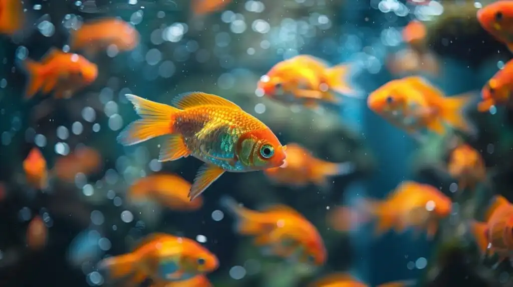 Close-up image of an aquarium