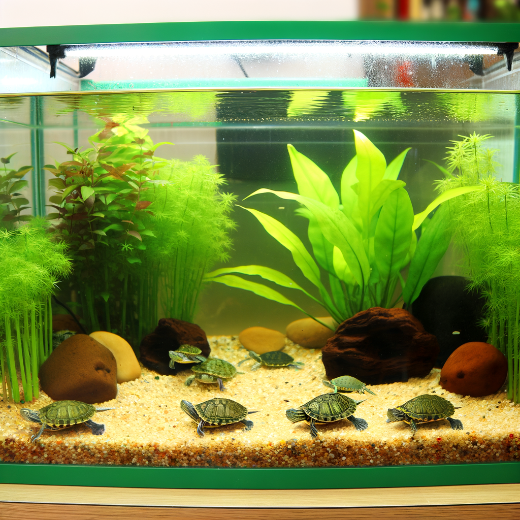 Well-maintained DIY turtle tank