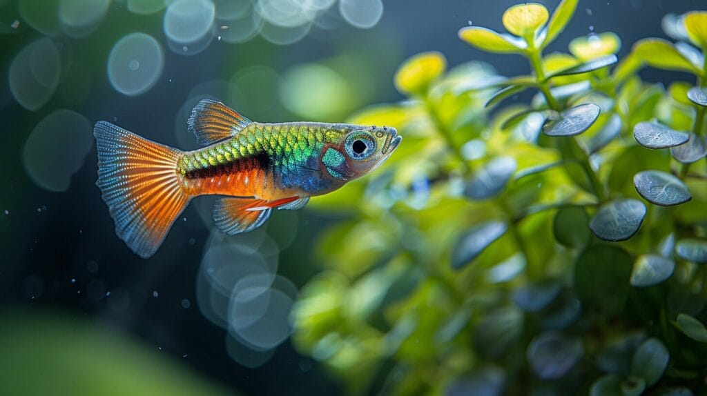 An image of a pregnant guppy