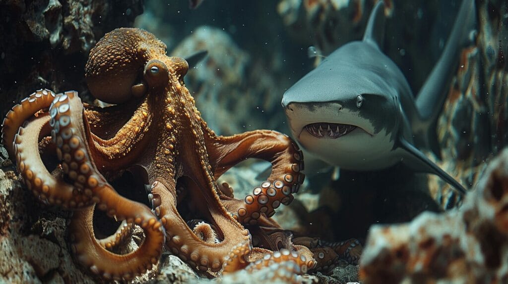 Octopus Vs Shark Aquarium