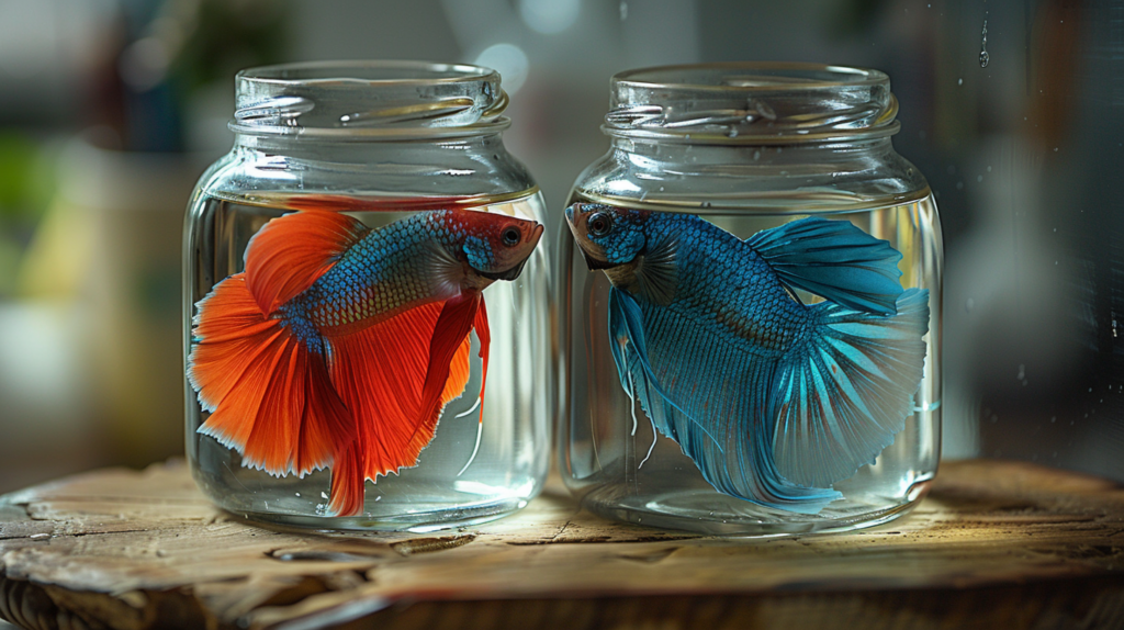 Betta fish in tap vs spring water jars