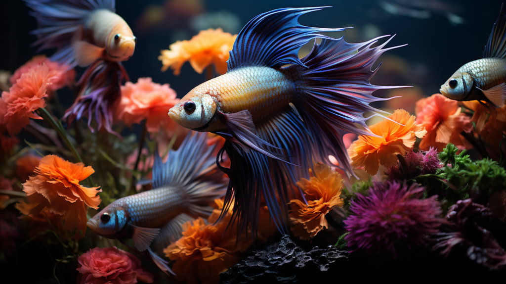 Colorful, unique fish in a decorated 20-gallon aquarium