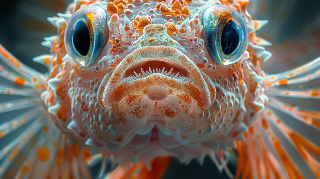 Betta Fish Teeth Close Up 