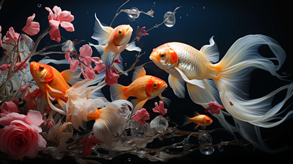 Various fish species both underwater