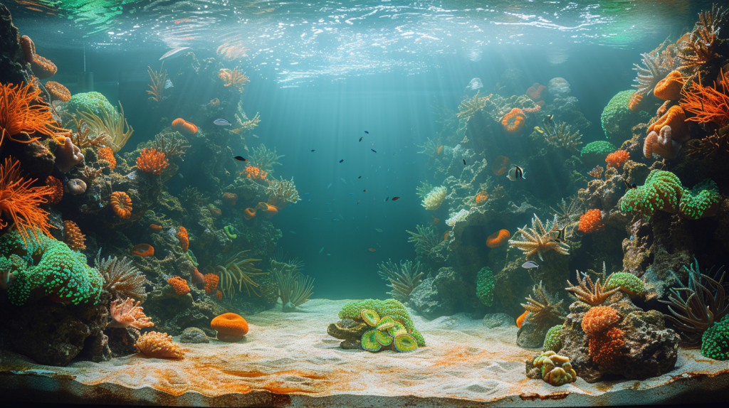 Vibrant saltwater aquarium