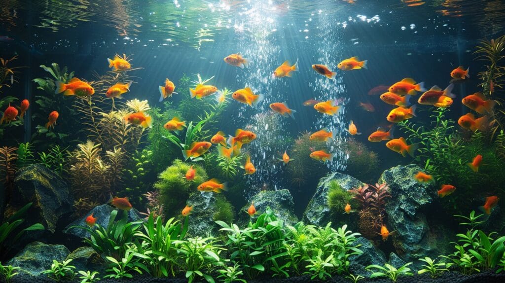 tank filled with colorful fish
