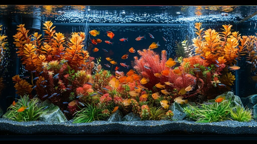 36-gallon fish tank with high-quality filter and vibrant fish.